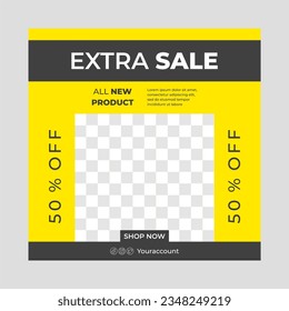 Creative vector social media post template collection. editable modern square background template, Perfect for social media post , background and web internet ads.