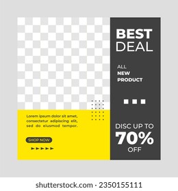 Creative vector social media post template collection. editable modern square background template, Perfect for social media post , background and web internet ads.