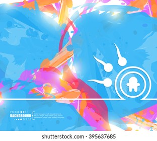 Creative vector spermatozoons. Art illustration template background. For presentation, layout, brochure, logo, page, print, banner, poster, cover, booklet, business infographic, wallpaper, sign, flyer
