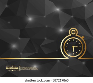 Creative vector stopwatch. Art illustration template background. For presentation, layout, brochure, logo, page, print, banner, poster, cover, booklet, business infographic, wallpaper, sign, flyer.