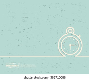 Creative vector stopwatch. Art illustration template background. For presentation, layout, brochure, logo, page, print, banner, poster, cover, booklet, business infographic, wallpaper, sign, flyer.