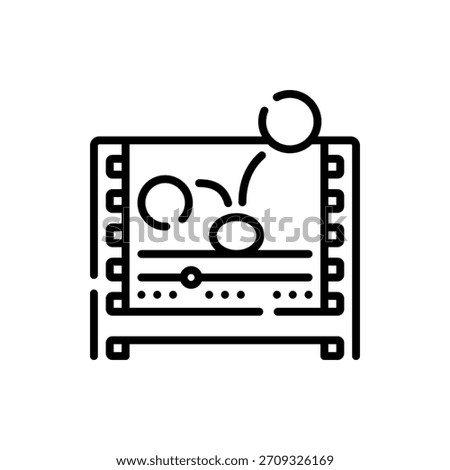 Creative vector symbol for animation genre, ideal for cartoon, film production, and entertainment media