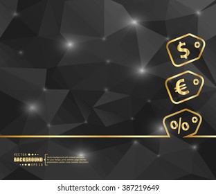 Creative vector tag discounted. Art illustration template background. For presentation, layout, brochure, page, print, banner, poster, cover, booklet, business infographic, wallpaper, sign, flyer.