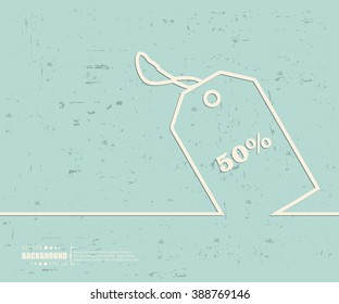 Creative vector tag discounted. Art illustration template background. For presentation, layout, brochure, page, print, banner, poster, cover, booklet, business infographic, wallpaper, sign, flyer.