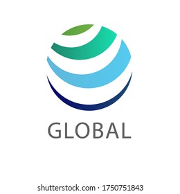 Creative vector trending template for creating a logo and identity in the form of a circle, ball, sphere. Abstract image, icon for global business, marketing, advertising, technology, digital.