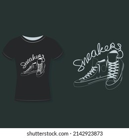 Kreatives Vektor-T-Shirt-Design (Turnschuhe)