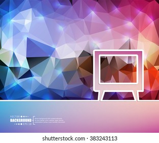 Creative vector tv. Art illustration template background. For presentation, layout, brochure, logo, page, print, banner, poster, cover, booklet, business infographic, wallpaper, sign, flyer.