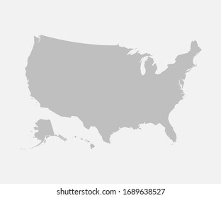 Creative vector Unated States of America country map creative dots isolated on background. Flat state template for trip, pattern, celebration poster. National beautiful points modern sign concept