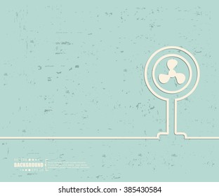 Creative vector ventilator. Art illustration template background. For presentation, layout, brochure, logo, page, print, banner, poster, cover, booklet, business infographic, wallpaper, sign, flyer.