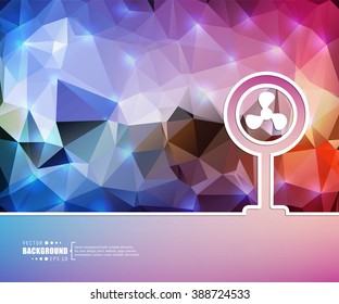 Creative vector ventilator. Art illustration template background. For presentation, layout, brochure, logo, page, print, banner, poster, cover, booklet, business infographic, wallpaper, sign, flyer.