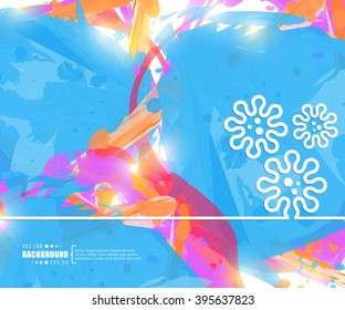 Creative vector virus. Art illustration template background. For presentation, layout, brochure, logo, page, print, banner, poster, cover, booklet, business infographic, wallpaper, sign, flyer.