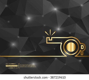 Creative vector whistle. Art illustration template background. For presentation, layout, brochure, logo, page, print, banner, poster, cover, booklet, business infographic, wallpaper, sign, flyer.
