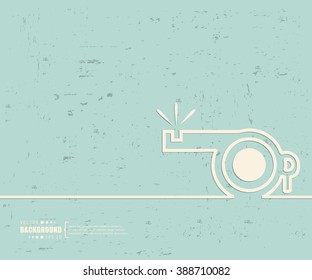 Creative vector whistle. Art illustration template background. For presentation, layout, brochure, logo, page, print, banner, poster, cover, booklet, business infographic, wallpaper, sign, flyer.