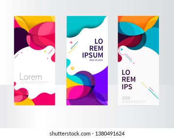 creative vector yellow, blue, violet and white business brochure. Design template. modern abstract background yellow and red waves .EPS 10