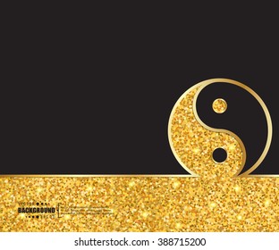 Creative vector Yin Yang. Art illustration template background. For presentation, layout, brochure, logo, page, print, banner, poster, cover, booklet, business infographic, wallpaper, sign, flyer.