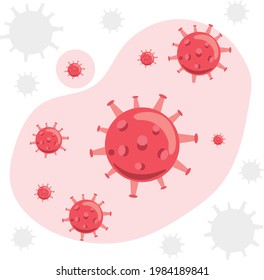Creative vectors about pandemic virus problem.