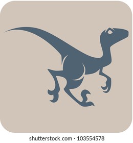 Creative Velociraptor Dinosaur Icon