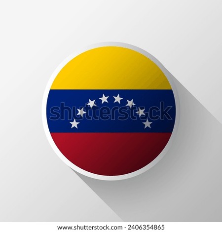 Creative Venezuela Flag Circle Badge