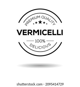 Logotipo creativo (Vermicelli), pegatina Vermicelli, ilustración vectorial.