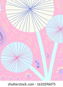 Creative versatile artistic flower background. Creative hand drawn textures.Contemporary art. Fashionable graphic design for banner, poster, postcard, cover, invitation, poster, brochure or header.