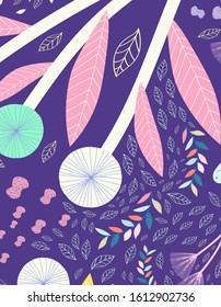 Creative versatile artistic flower background. Creative hand drawn textures.Contemporary art. Fashionable graphic design for banner, poster, postcard, cover, invitation, poster, brochure or header.