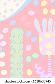 Creative versatile artistic flower background. Creative hand drawn textures.Contemporary art. Fashionable graphic design for banner, poster, postcard, cover, invitation, poster, brochure or header.