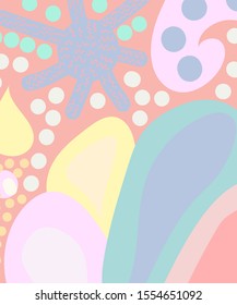 Creative versatile and bright floral background. Artistic header with flowers and leaves.  Graphic design. Hand drawn texture. Perfect for website, card, poster, cover, invitation, brochure. Vector.