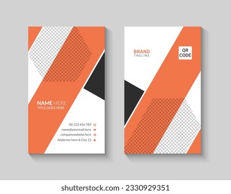 Creative vertical business card design template