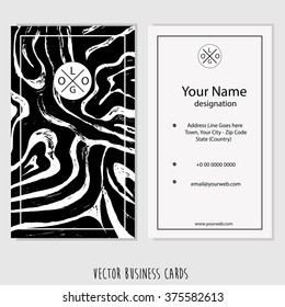 Creative vertical business card, name card or visiting card set with space for your image and company informations.