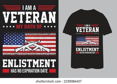 Creative veteran day t-shirt design 