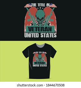 Plantilla de diseño de camisetas de veteranos creativos en este año