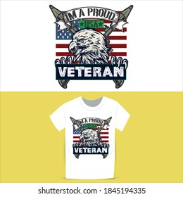 Creative Veteran T-Shirt Design Template in diesem Jahr