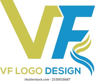 Diseño creativo del logotipo de VF. Sencillos Vectores con el logo de FV Libres de regalías. Diseño de monograma VF. Moderno logotipo único de TV mejor icono. Artes de Plantilla del logotipo del negocio de VF. Letras Diseño de iconos FV