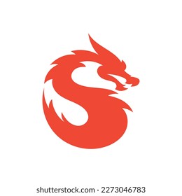 Creative vibrant dragon vector art illustration.