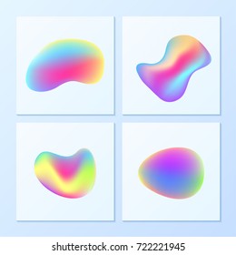 Creative & Vibrant Gradients. Set of vector colorful shapes. Good for poster, app, web design, post cards. Vector illustration. EPS 10
