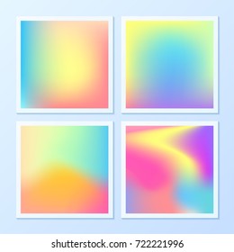 Creative & Vibrant Gradients. Set of vector colorful backgrounds. Good for poster, app, web design, post cards. Vector illustration. EPS 10
