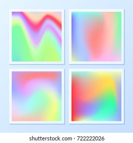 Creative & Vibrant Gradients. Set of vector colorful backgrounds. Good for poster, app, web design, post cards. Vector illustration. EPS 10