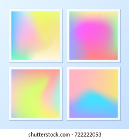 Creative & Vibrant Gradients. Set of vector colorful backgrounds. Good for poster, app, web design, post cards. Vector illustration. EPS 10