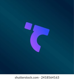 Creative and Vibrant Letter T Logo Design with Colorful Gradient Concept. T Logo with Blend Style for Business and Technology Brand Identity