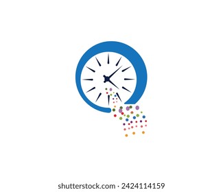 Creative victor clock with intial latter O company logo design, business symbol concept. Company logo design.