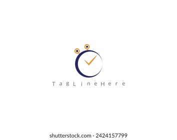 Creative victor clock, time company logo design, business symbol concept. Company logo design.