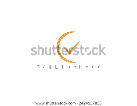 Creative victor clock, time company logo design, business symbol concept. Company logo design.