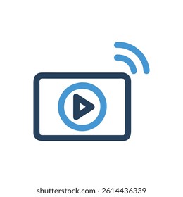 Creative Video Stream Icon for Digital Content