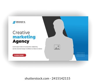 Creative Video Thumbnail or Social Media Web Banner and Digital marketing cover design template