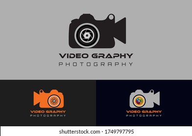 Plantilla de logotipo de fotografía y videografía creativa