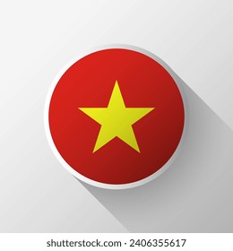 Creative Vietnam Flag Circle Badge