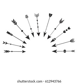 Creative vintage arrow set. Flat icon decoration. Vector illustration. Good for design.