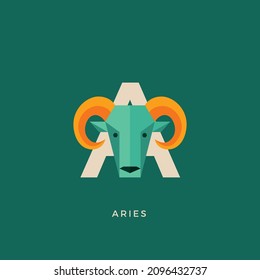 Diseño creativo y vintage Carta A. Aries