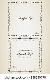 Creative vintage frame with sample text