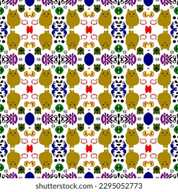 A creative vintage geometric print template with seamless fabric elements would be a great way to add a touch of retro style to any project.